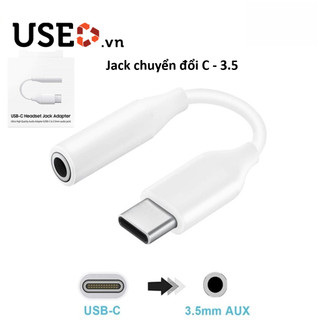 Jack chuyển đổi tai nghe type c sang 3.5, cáp chuyển đổi - chính hãng - usedvn