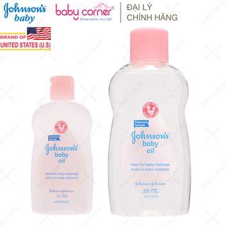 [HSD: T3/2025] Dầu Massage Dưỡng Ẩm Johnson's Baby 50ml, 200ml Cho Bé 0M+