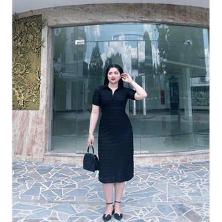 ĐẦM THUN BODY CÓ CỔ THIẾT KẾ BIGSIZE