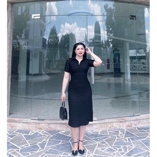 ĐẦM THUN BODY CÓ CỔ THIẾT KẾ BIGSIZE