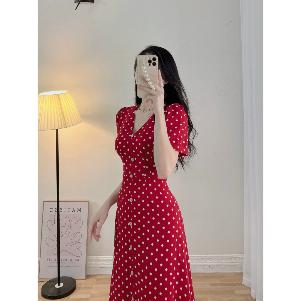 D190 VÁY BI ĐỎ THẮT DÂY