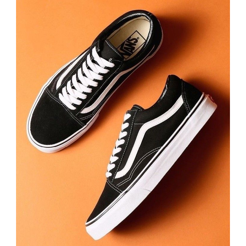 Giày vans chính hãng old skool màu black white cho nam nữ, vans real xách tay fullbox Farins Store