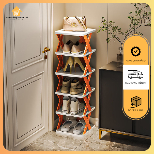 Kệ Để Giày Dép Nhiều Tầng Hình Chữ X Đơn Giản Chống Bụi Tiện Lợi Dành Cho Ký Túc Xá