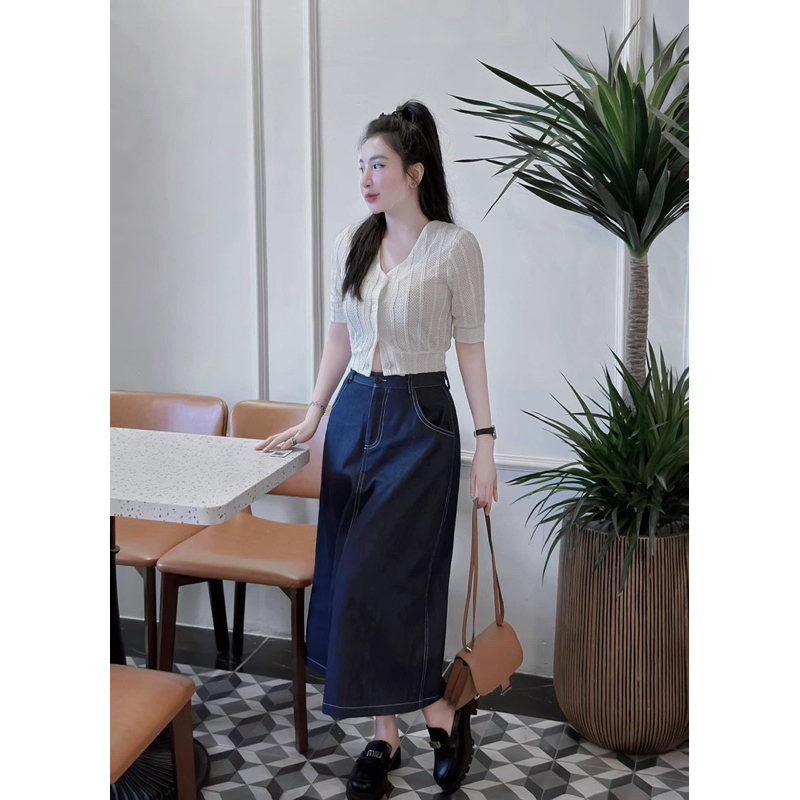 SET ÁO THUN VÁY JEAN THIẾT KẾ BIGSIZE