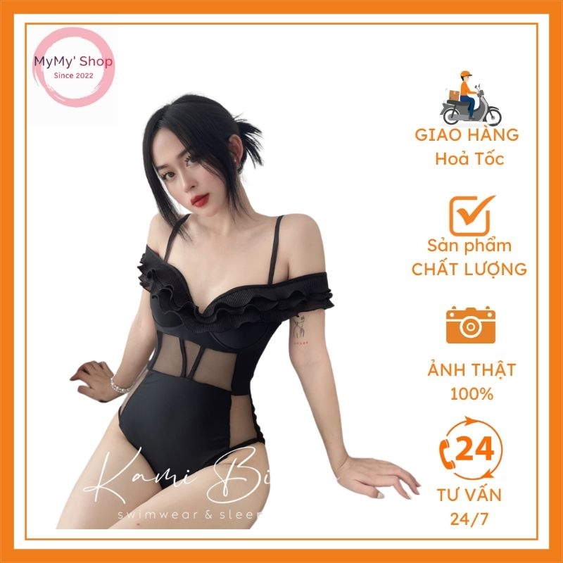 [ Form nhỏ <43kg ] Bikini trễ vai tiểu thư, phong cách Hàn Quốc
