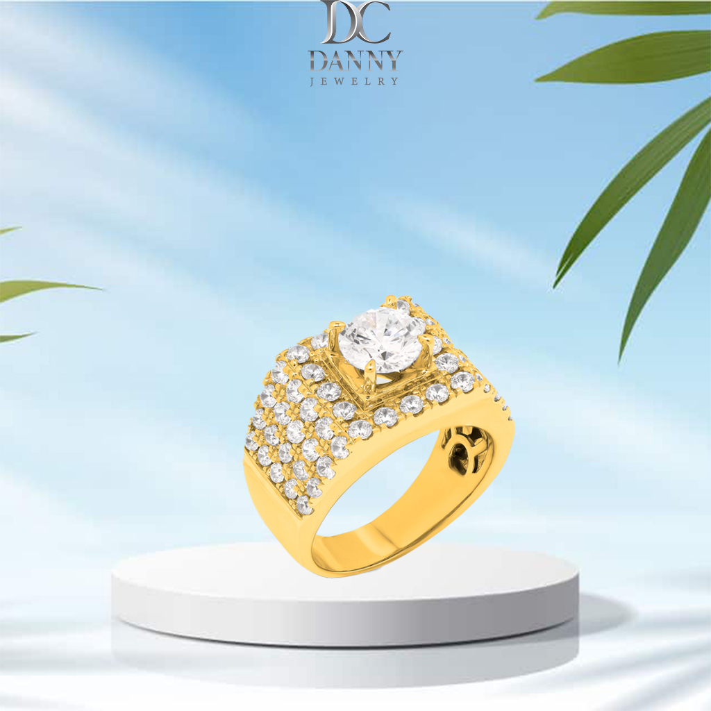 Nhẫn Nam Danny Jewelry Bạc 925 Đính Đá CZ Xi Rhodium/Vàng hồng/Vàng 18k N0092