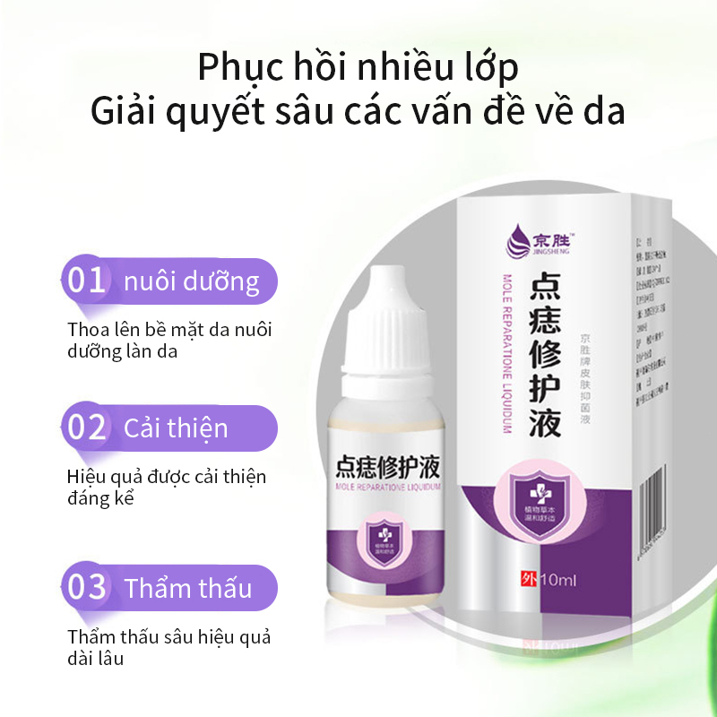 Dung dịch phục hồi xóa nốt ruồi10ml,Mụn ruồi đen/Mụn ruồi lồi/Mụn ruồi thịt Serum Loại Bỏ Nốt Ruồi Và Tàn Nhang Hiệu Quả