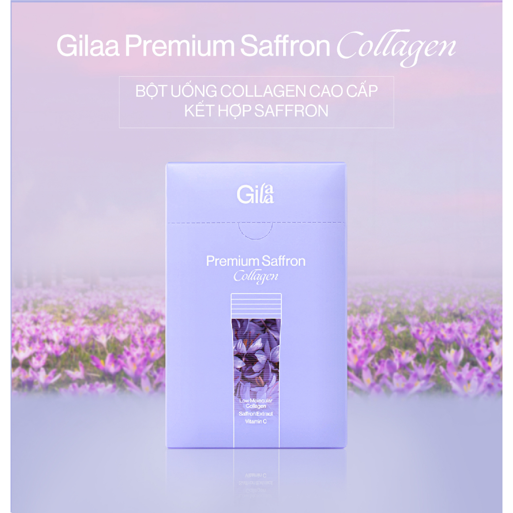 [HÀNG TẶNG KHÔNG BÁN] 20 Gói Bột Uống Collagen Cao Cấp Kết Hợp Saffron Gilaa (20 gói x 2g)