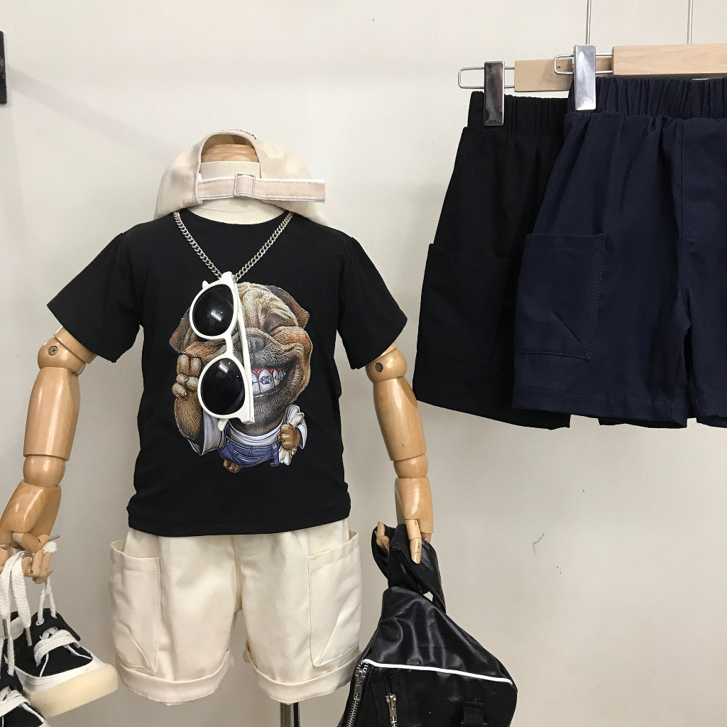 Quần Đùi Cho Bé BIMIA KIDS Chất Kaki Thun Thoáng Mát Cực Xinh