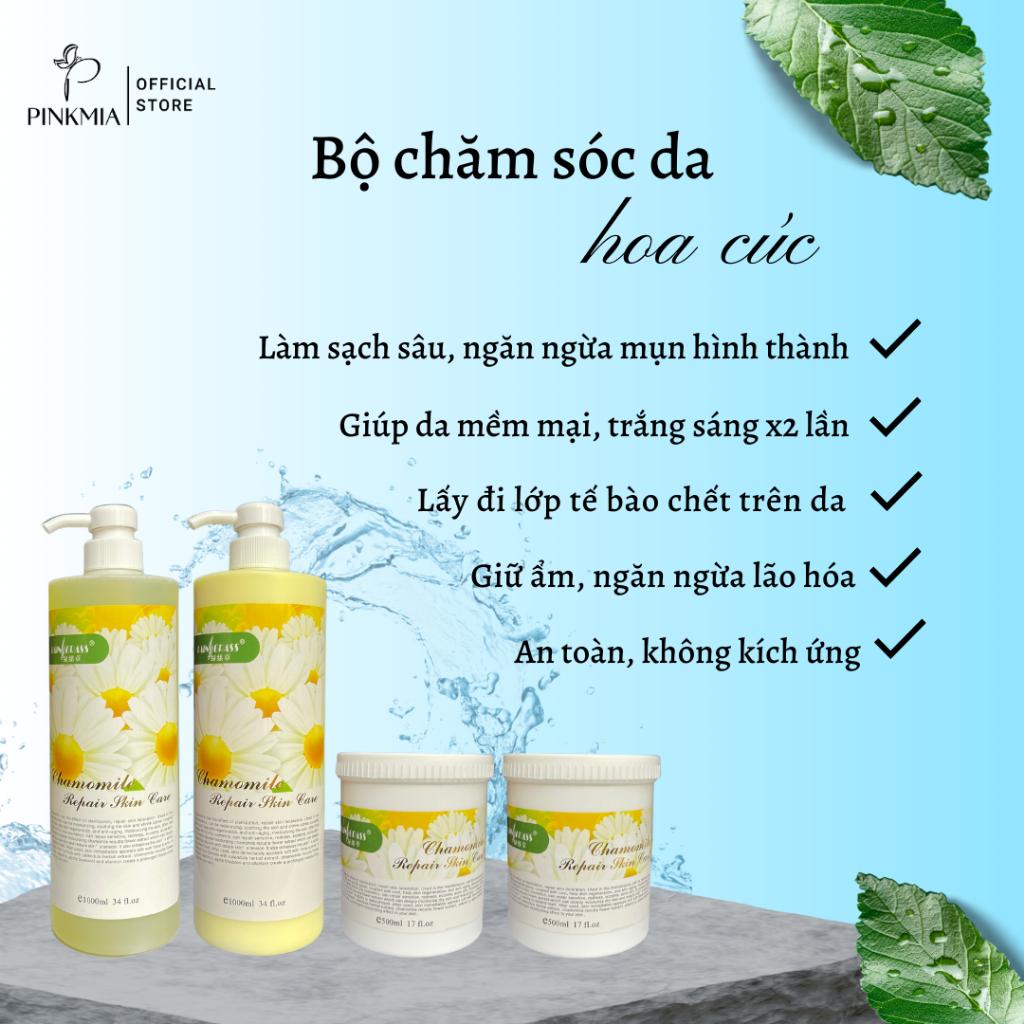 Kem Massage Da Mặt, Tẩy Da Chết, Sữa Rửa Mặt, Nước Hoa Hồng Hoa Cúc