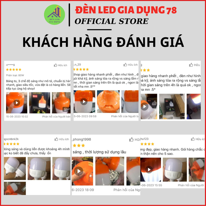 Bóng Đèn Tích Điện Công Xuất 50W 100W 150W 200W Bóng Đèn Led Tích Điện Trống Nước Sạc USB | BigBuy360 - bigbuy360.vn