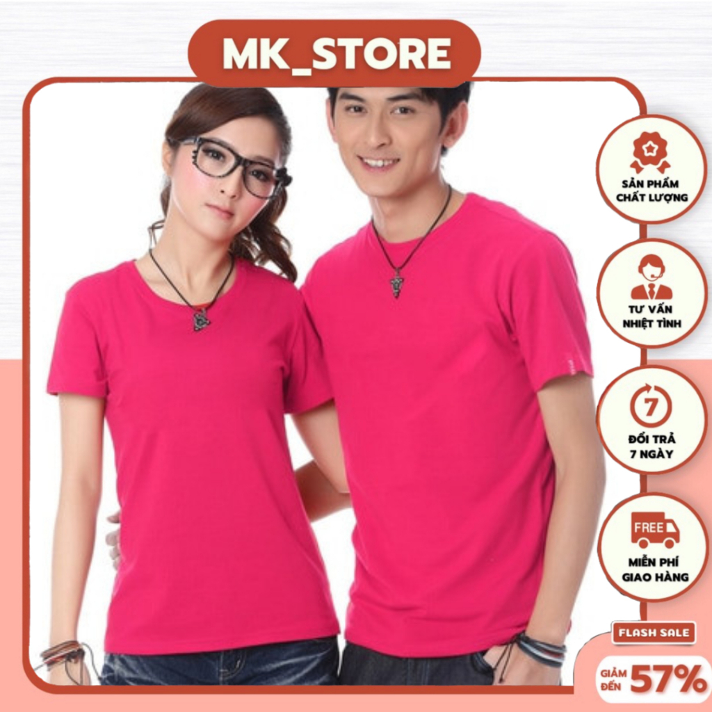 Áo Thun Màu Hồng Sen unisex  ,Đủ size hot nhất mùa hè, Vải Cotton mát mịn ,co dãn Tốt