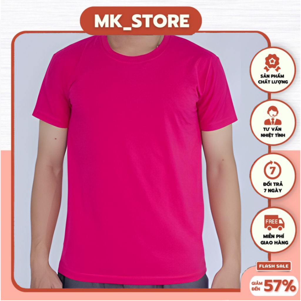 Áo Thun Màu Hồng Sen unisex  ,Đủ size hot nhất mùa hè, Vải Cotton mát mịn ,co dãn Tốt