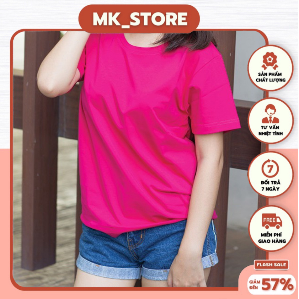 Áo Thun Màu Hồng Sen unisex  ,Đủ size hot nhất mùa hè, Vải Cotton mát mịn ,co dãn Tốt