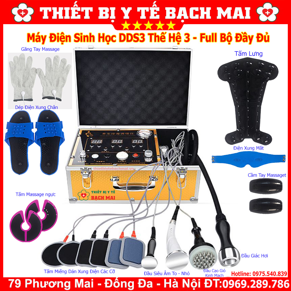 Máy Trị Liệu Điện Sinh Học DDS3 Thế Hệ 9 - Trọn Bộ Đầy Đủ Full Chức Năng Phụ Kiện