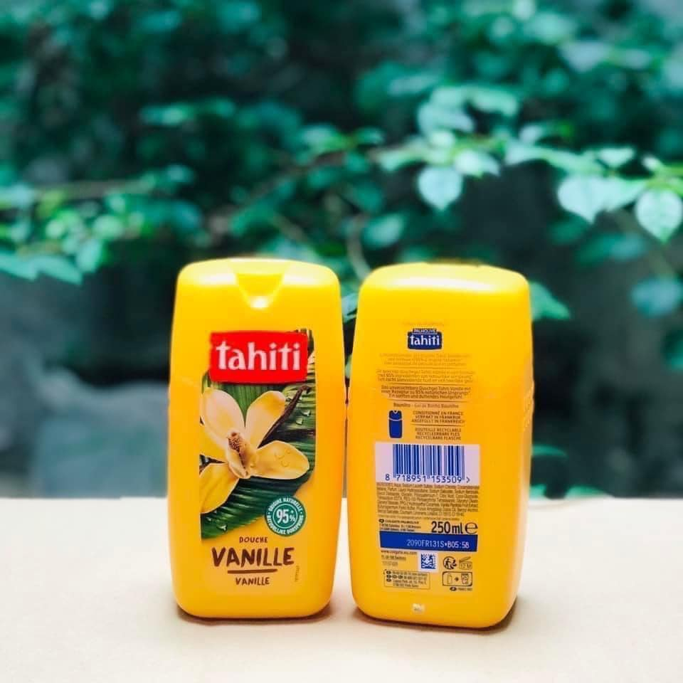 004 Sữa Tắm Tahiti Vanille Gourmande Hương Vani Xách Tay Pháp 250ml