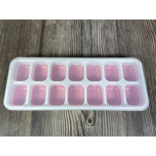 Khay đá silicone 14 viên có nắp đậy chống dính, khay trữ đông