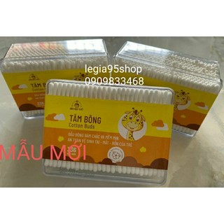 Tăm bông merigo hộp vuông 330 que bông bạch tuyết