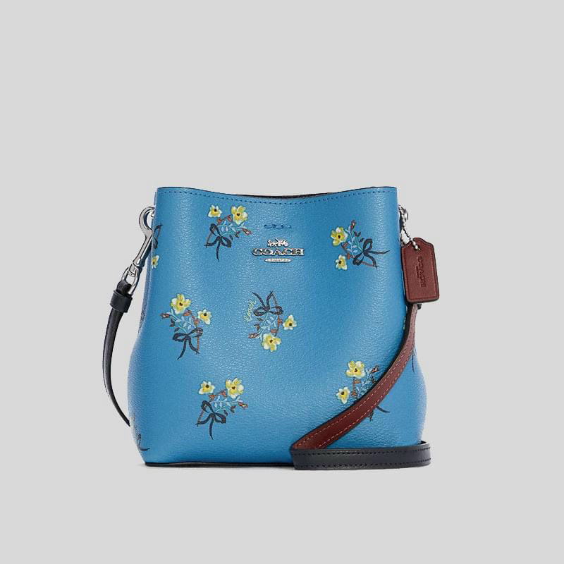 ⚠️Hàng dư xịn⚠️ túi bucket mini Coach-hoa xanh siêu xinh