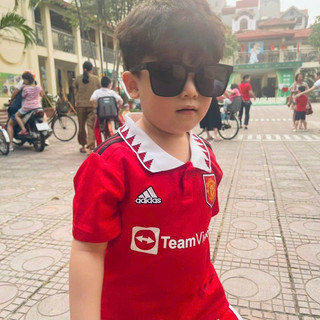 Bộ short Das thể thao MANCHESTER đỏ bé trai