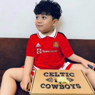Bộ short Das thể thao MANCHESTER đỏ bé trai