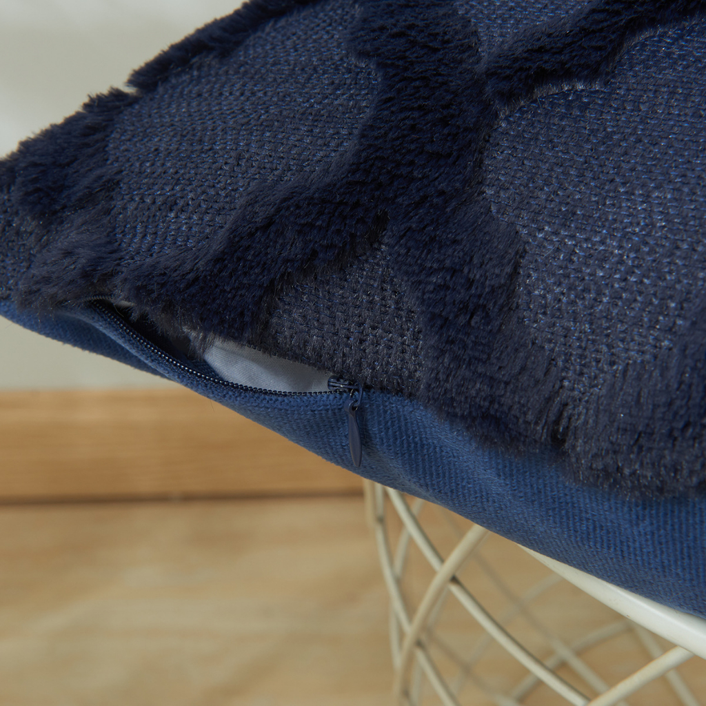 Gối Vuông 45CM Nhung Lông Đan Chéo Cao Cấp, Gối Trang Trí Sofa Mềm Mại Bông Dày