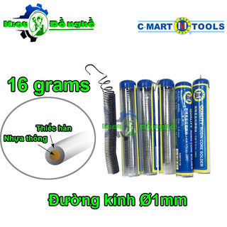 Thiếc hàn lõi nhựa thông 1mm c-mart c0013 16 gam - kiot đồ nghề