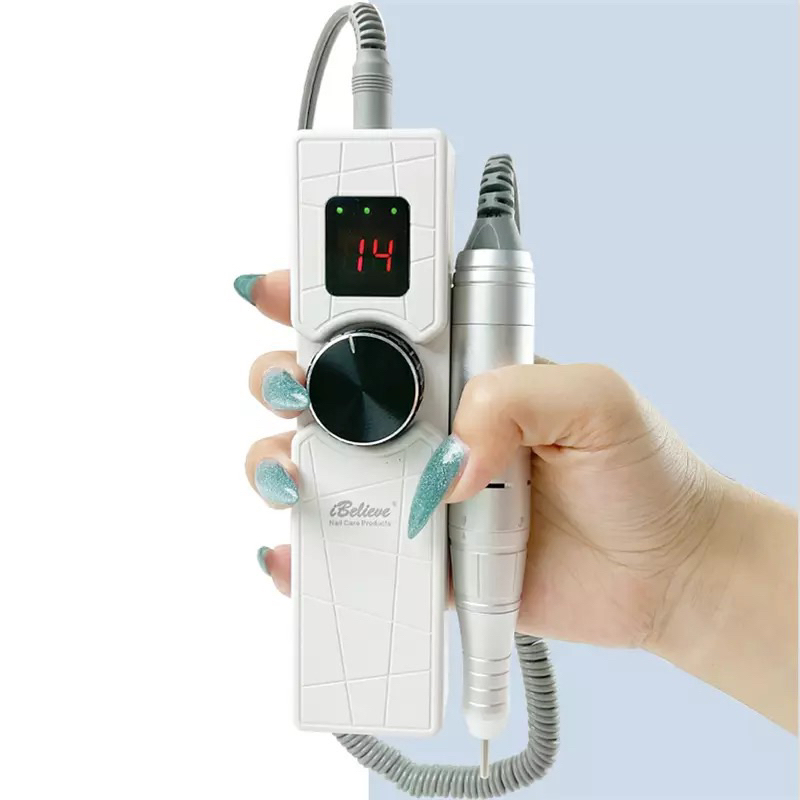 Máy mài móng máy dũa phom móng tích điện Believe TP303 máy nhỏ gọn siêu mỏng tốc độ 30000vòng pin xài cực trâu