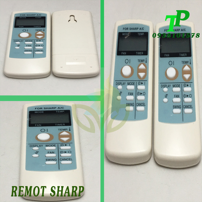 Điều Khiển Máy Lạnh-Remote Điều Hòa Sharp (Tặng Kèm Pin)