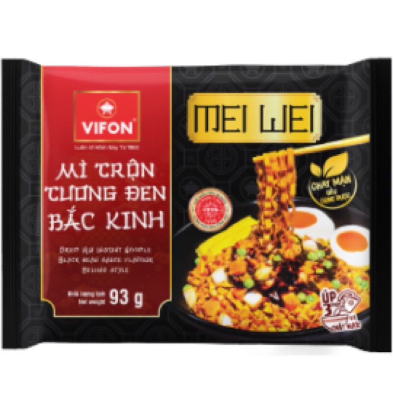 Com Po 5 Goi Mì trộn cay tê Tứ Xuyên/ trộn cay tương đen Mei wei Vifon gói 93g