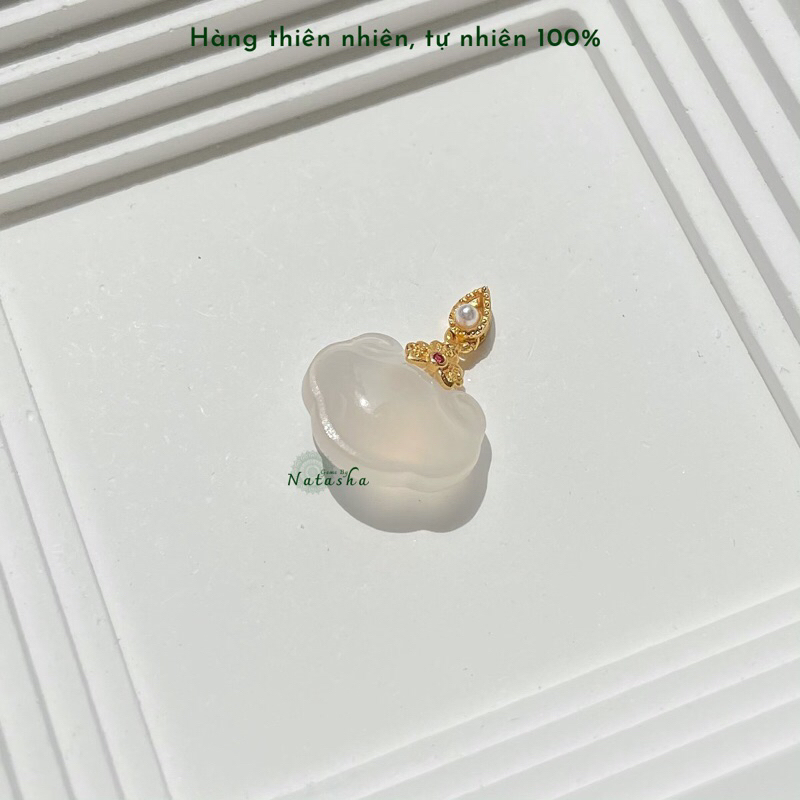 Charm Bạc 925 Đính Đá Tourmaline Aquamarine Mã Não Lam Ngọc Garnet Thiên Nhiên Tự Nhiên