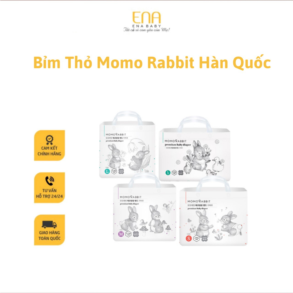 Bỉm Thỏ Momo Rabbit Hàn Quốc Đủ Size Cho Bé Trai Và Gái