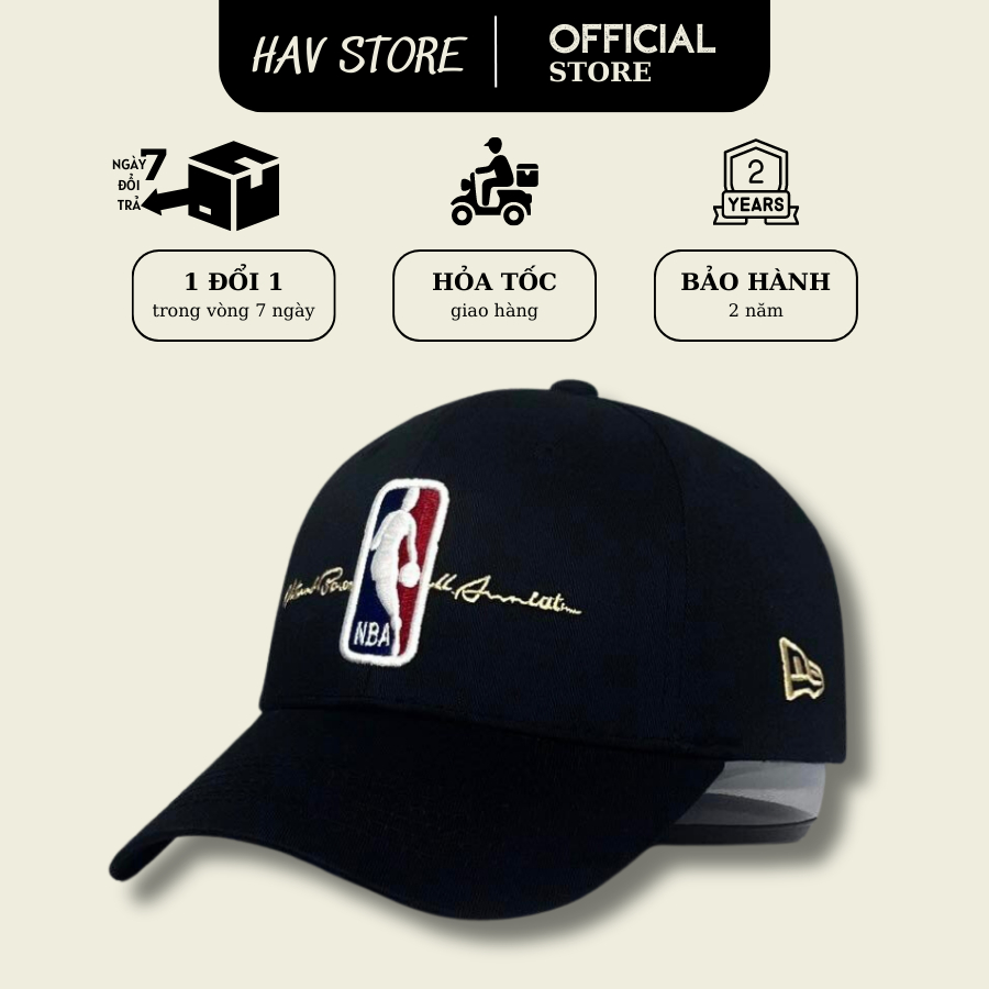 Mũ lưỡi trai mix NBA và Champion, nón lưỡi trai kết hợp bản đặc biệt, Mũ cao cấp Full Hộp, Free size