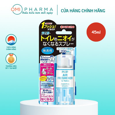 Xịt Khử Mùi Phòng Vệ Sinh Kincho Nhật Bản Không Mùi (45ml)