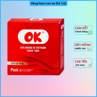 Bao cao su Ok (Gía tốt nhất thị trường) bao cao su siêu mỏng, size nhỏ đủ mùi hương- Tổng kho bao cao su Hà Nội