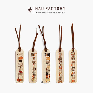 Bookmark gỗ kẹp sách, đánh dấu trang in sắc nét không phai màu NAU FACTORY - Những chú chó