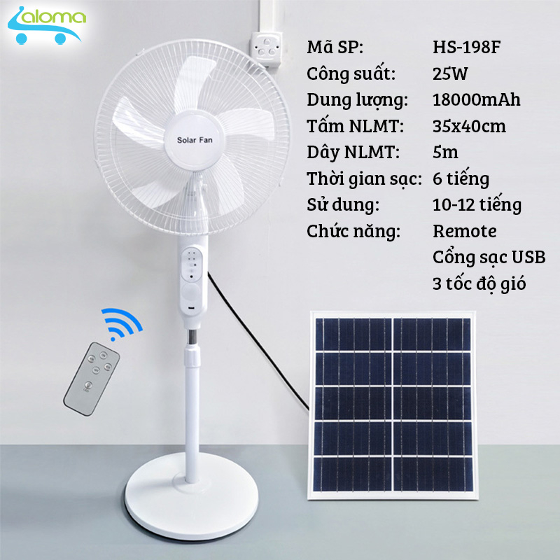 💥Quạt năng lượng mặt trời SolarFan 198F💥Quạt cây tích điện 3 chế độ gió tích hợp đèn chiếu sáng - BH 1 năm