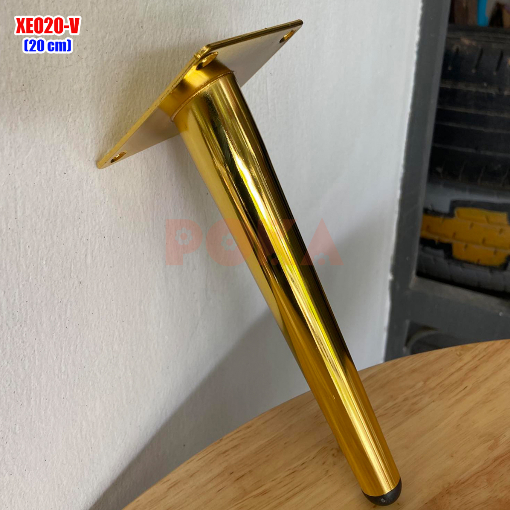 Chân ghế sofa kệ tủ côn tròn 10cm 15cm 20cm màu vàng