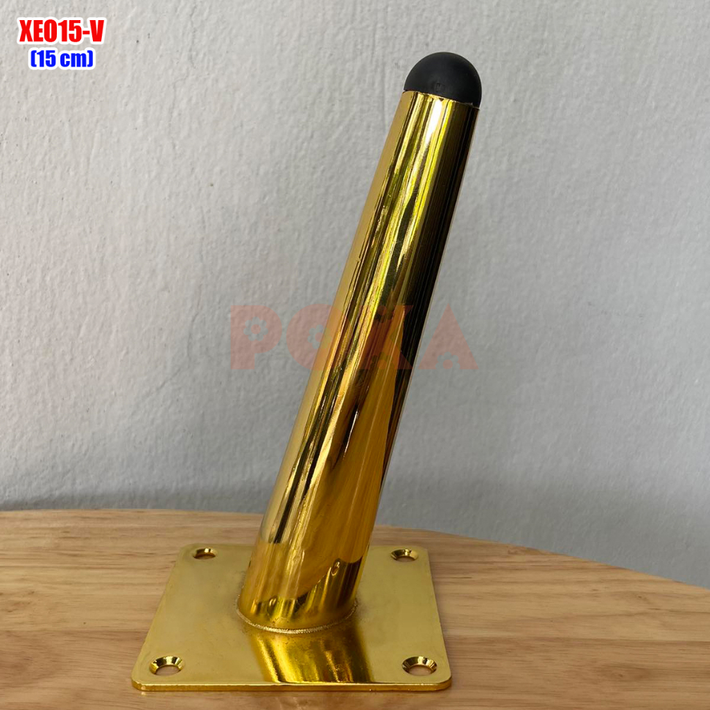 Chân ghế sofa kệ tủ côn tròn 10cm 15cm 20cm màu vàng