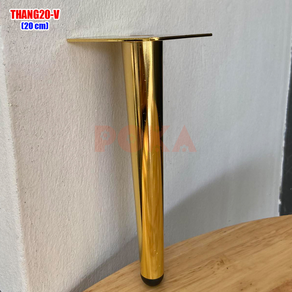 Chân ghế sofa kệ tủ côn tròn 10cm 15cm 20cm màu vàng