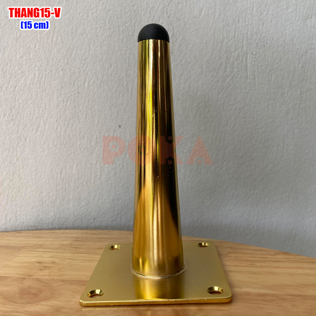 Chân ghế sofa kệ tủ côn tròn 10cm 15cm 20cm màu vàng