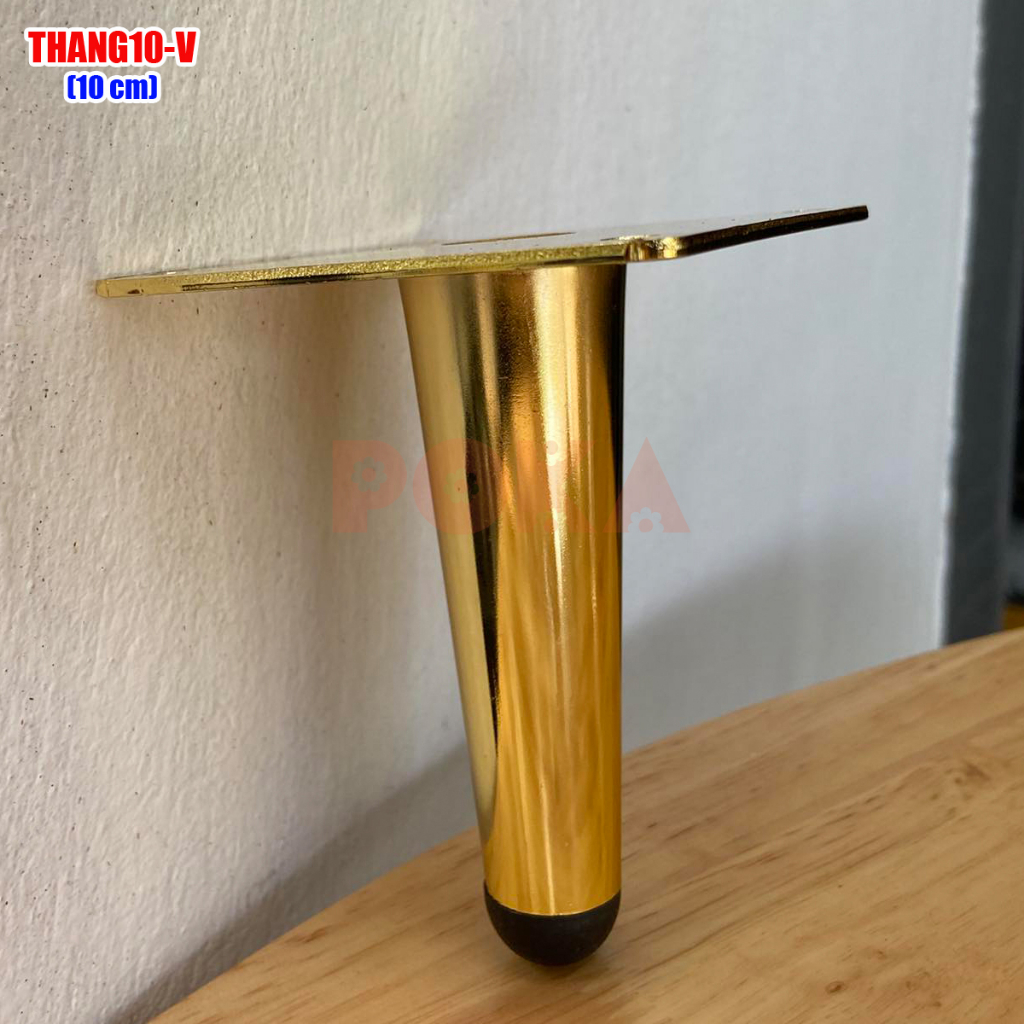 Chân ghế sofa kệ tủ côn tròn 10cm 15cm 20cm màu vàng