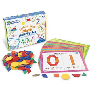  Bộ hoạt động toán học hình khối mẫu - Pattern Block Math Activity Set - Learning Resources