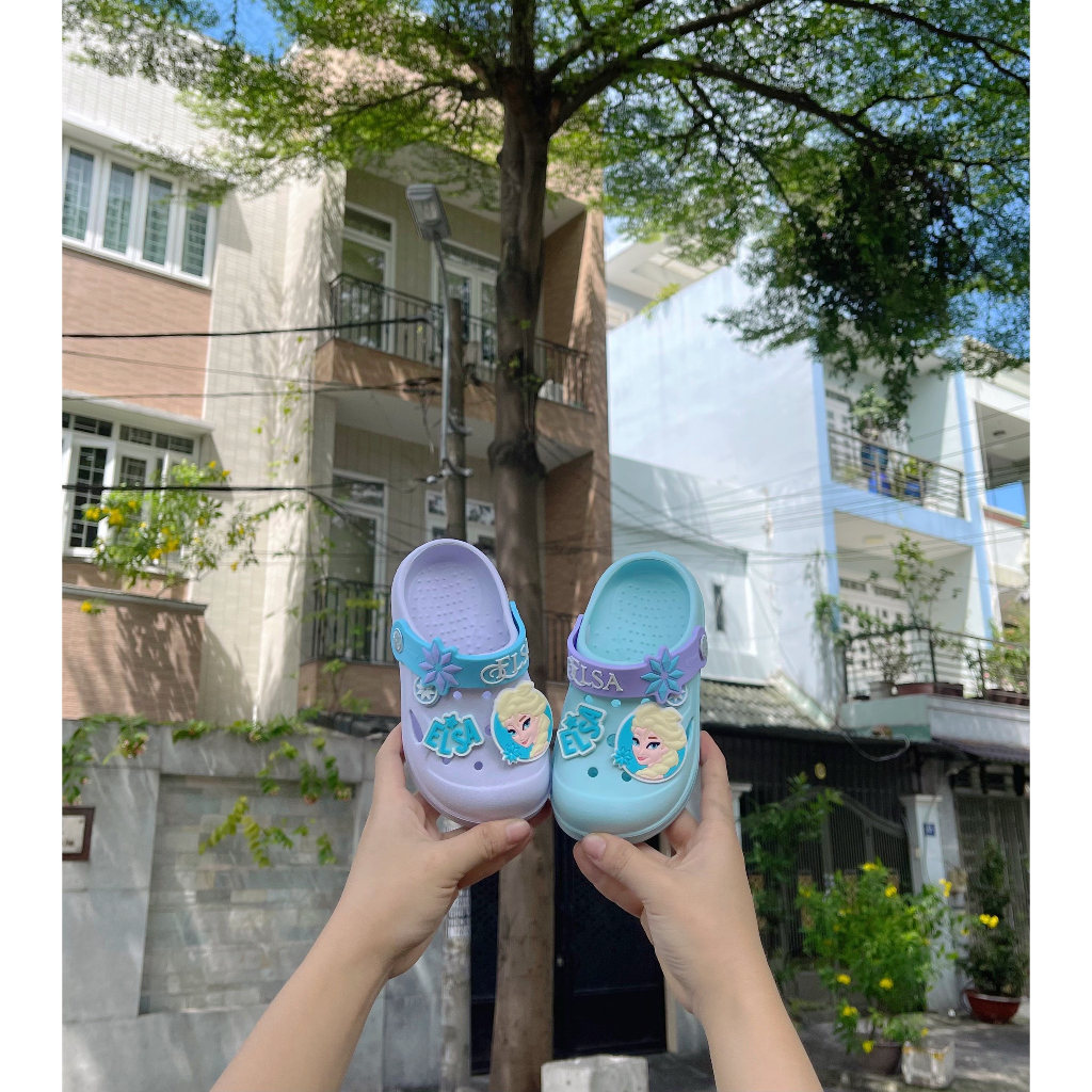 DÉP NHỰA BÉ GÁI  Sz150-220 Dép nhựa hoạ tiết công chúa phối 3 màu. Chất liệu nhựa Eva cao cấp siêu bền, nhẹ, êm