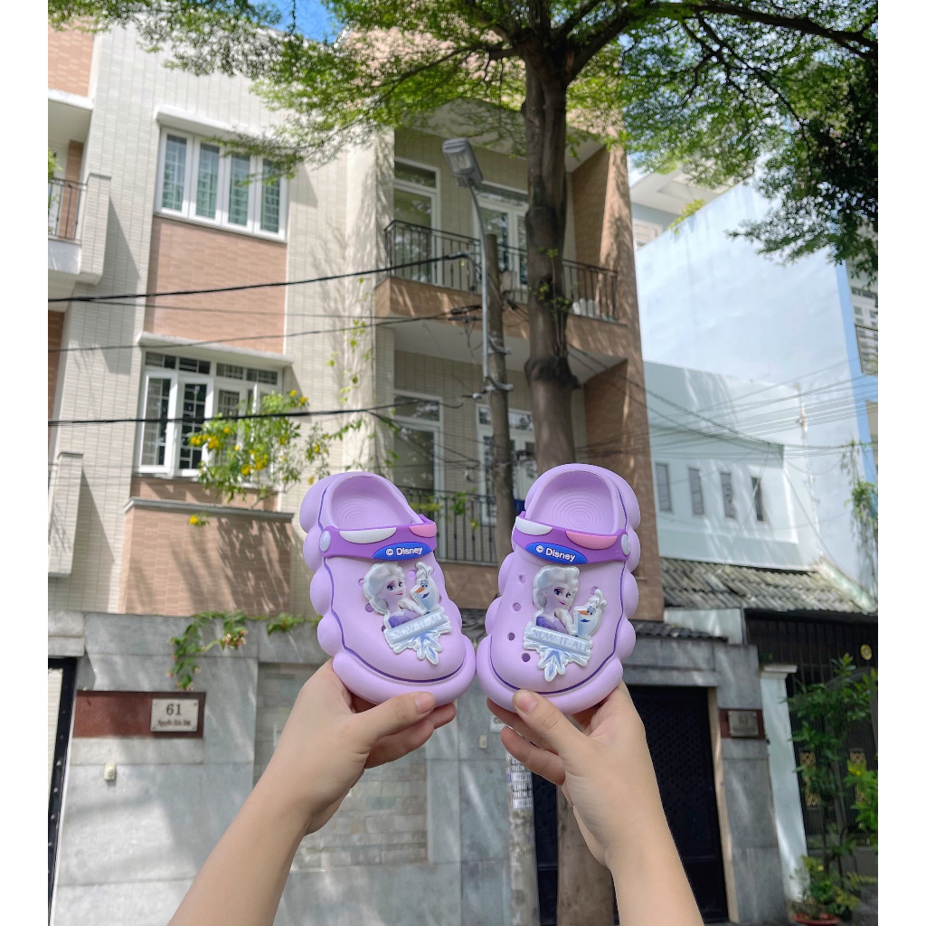 DÉP NHỰA BÉ GÁI  Sz150-220 Dép nhựa hoạ tiết công chúa phối 3 màu. Chất liệu nhựa Eva cao cấp siêu bền, nhẹ, êm