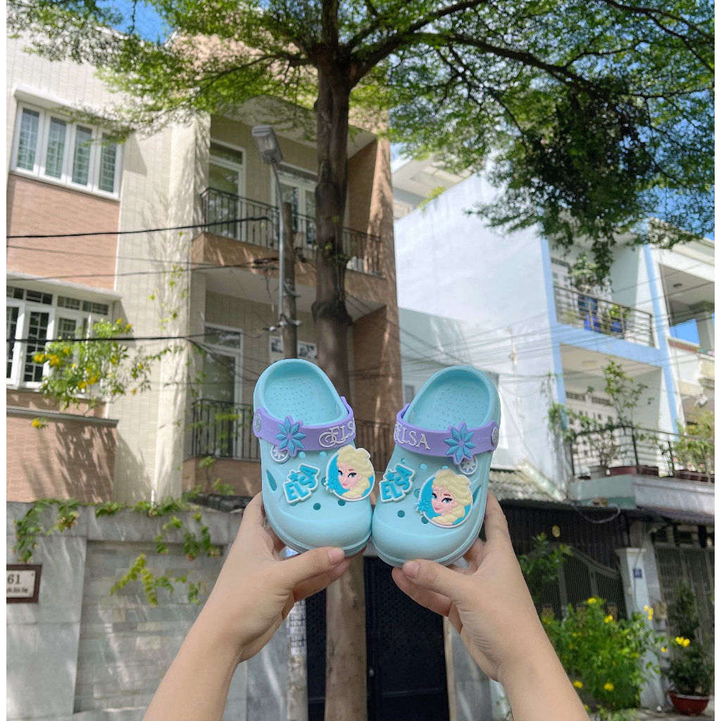 DÉP NHỰA BÉ GÁI  Sz150-220 Dép nhựa hoạ tiết công chúa phối 3 màu. Chất liệu nhựa Eva cao cấp siêu bền, nhẹ, êm