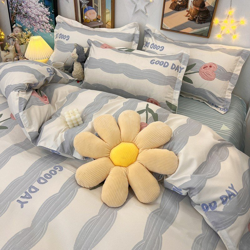 Bộ chăn ga gối  cao cấp ETAMI cotton poly Tulip Goodday Hàn Quốc miễn phí bo chun drap giường , ga trải giường