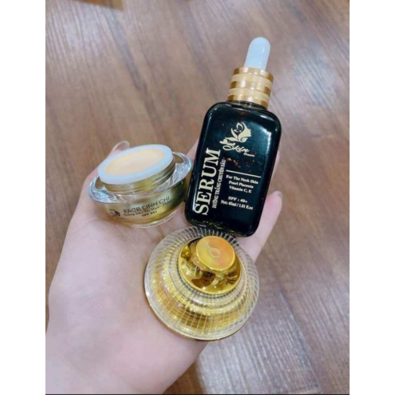 Combo KEM FACE LINH + SERUM - Dưỡng Trắng Da Căng Bóng - Mẫu Mới 2023
