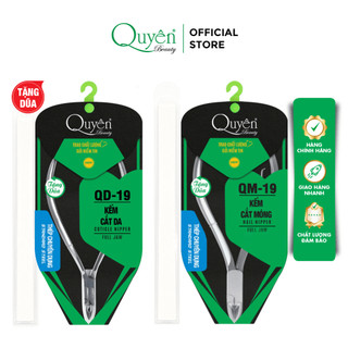 Combo kềm 19 cắt da và móng dụng cụ làm nail mỹ phẩm quyên chính hãng - tặng dũa
