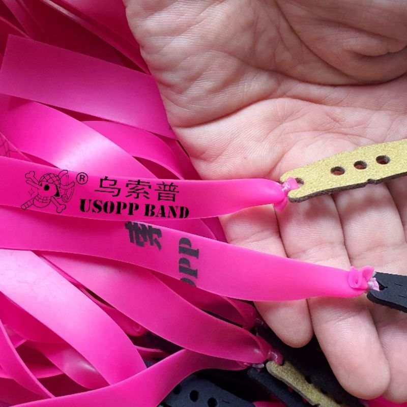 Dây thun usopp band dày 0.75mm hồng dài 180mm chính hãng